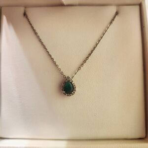 Effy Silver And Emerald Necklace